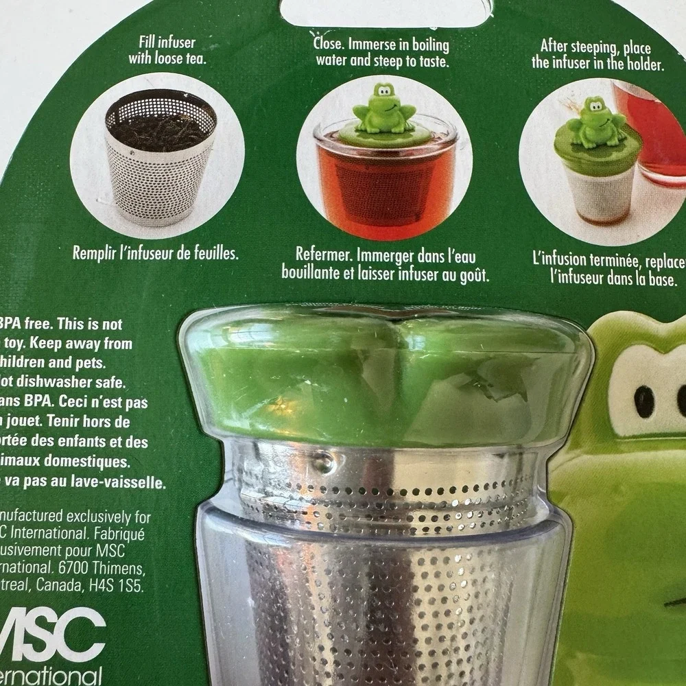 Joie Ribbit Frog Floating Stainless Steel Loose Leaf Tea Cup Infuser New